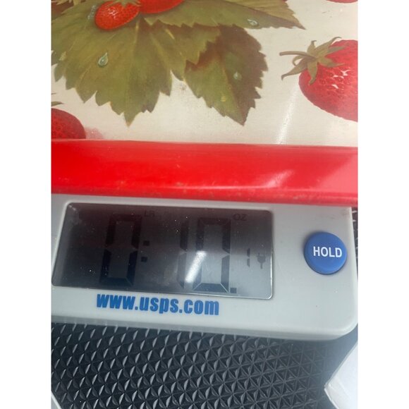 Vintage Rectangular Metal Tray Strawberry Design 14" x 9" Retro Kitchen Decor - Picture 7 of 7